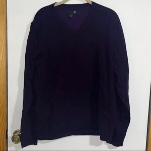 JF J. Ferrar Purple V Neck Sweater